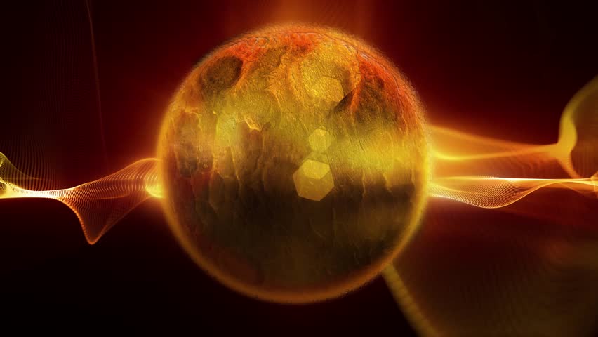 A sphere in the form of a planet surrounded by a neon energy field.
 - Powered by Shutterstock - Get 15% off with code: PIKWIZARD15