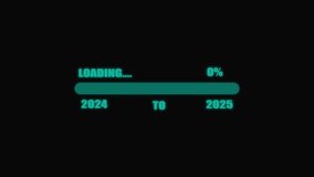 loading New year 2025 bright progress bar with reflection on black screen.2024 to 2025 happy new year concept.	 - Powered by Shutterstock - Get 15% off with code: PIKWIZARD15