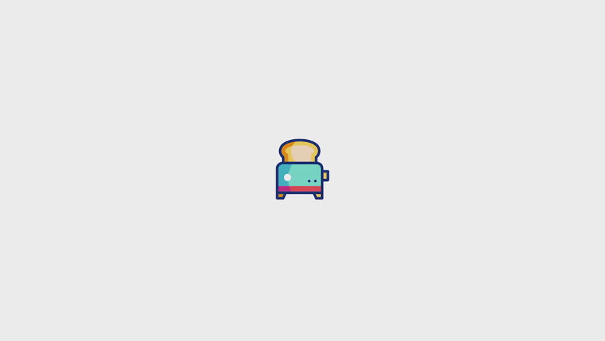 Toaster Animated Icon. This video features a captivating animation of an icon designed to enhance your projects.