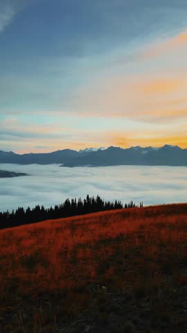 Sunset at Olympic Nation Park at Hurricane Ridge