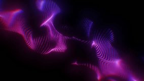 A 4k animation of flowing violet neon lines forming abstract waves of data or energy. Smooth, futuristic visuals ideal for tech intros, digital backdrops, and motion graphics. - Powered by Shutterstock - Get 15% off with code: PIKWIZARD15