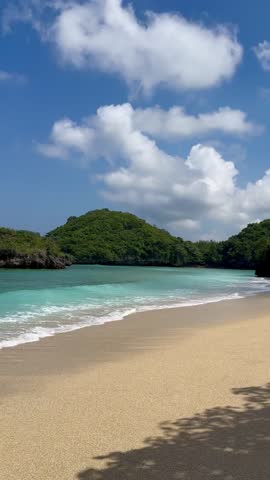 Beautiful ocean beach stunning seaside landscape created by nature