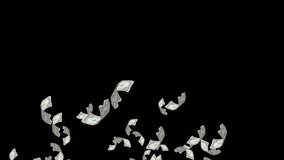 Money Explosion on Black Background - dynamic animation of 4K dollar bills exploding and scattering in slow motion against a solid black background - Powered by Shutterstock - Get 15% off with code: PIKWIZARD15