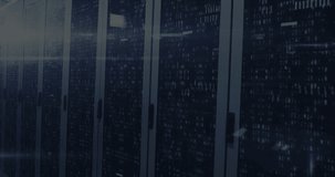 Green bar fading in starting console overlaying hex code and encryption progress on server cabinets. Cybersecurity, data, digital, technology, server, network, futuristic - Powered by Shutterstock - Get 15% off with code: PIKWIZARD15