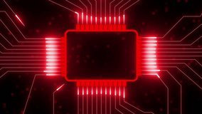 CRM technology circuit board glowing red digital connection data processing video. CRM technology circuit board, digital network. System enabling customer data management and business automation. - Powered by Shutterstock - Get 15% off with code: PIKWIZARD15