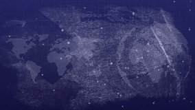 On launch map and sphere showing code flowing then formulas multiplying then fading to show data. Abstract, digital, futuristic, visualization, technology, data, geometric - Powered by Shutterstock - Get 15% off with code: PIKWIZARD15