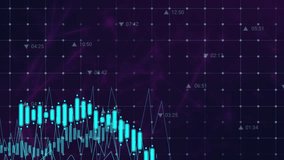 Cyan candlestick chart sweeping right, fading in sector icons at lows, highs showing market shifts. Financial, analysis, data, analytics, market, digital, investment - Powered by Shutterstock - Get 15% off with code: PIKWIZARD15