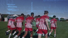 Coach signaling start sending players jogging over hurdles with digital overlay for sports training. Athletes, teamwork, agility, training, youth, fitness, outdoor - Powered by Shutterstock - Get 15% off with code: PIKWIZARD15