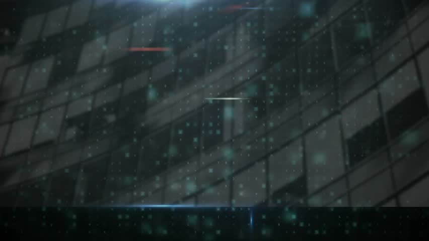 Upon grid activation teal cube emerging rotating streaming numeric data detecting threats. Futuristic, digital, cyber, technology, security, data, abstract