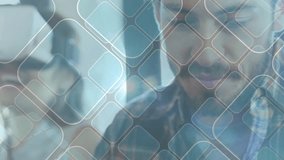 Man lifting silver tablet and navigating screen at bright office, sharing view with female coworker. Technology, collaboration, digital, modern, communication, workspace, innovation - Powered by Shutterstock - Get 15% off with code: PIKWIZARD15