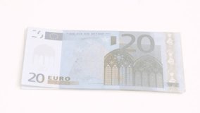 20 euro note appearing, dots tracing data, graph forming stacking and rotating showing growth. Financial, digital, modern, analytics, investment, data visualization, minimalist - Powered by Shutterstock - Get 15% off with code: PIKWIZARD15