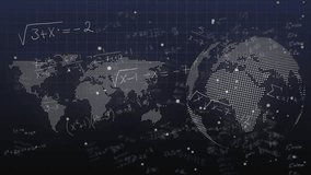 Opening grid starting drifting snow and sliding code, dotted map and turning globe visualizing data. Technology, digital, futuristic, abstract, data, innovation, modern - Powered by Shutterstock - Get 15% off with code: PIKWIZARD15