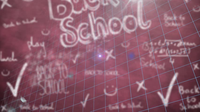 Back to School chalkboard glow emerging into flare dimming revealing doodles for school theme. Educational, classroom, academic, stem, creativity, learning, innovation - Powered by Shutterstock - Get 15% off with code: PIKWIZARD15