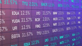 On purple-blue grid loading UI updating ticker data and refreshing icon labels for market shifts. Technology, analytics, data, dashboard, visualization, innovation, intelligence - Powered by Shutterstock - Get 15% off with code: PIKWIZARD15