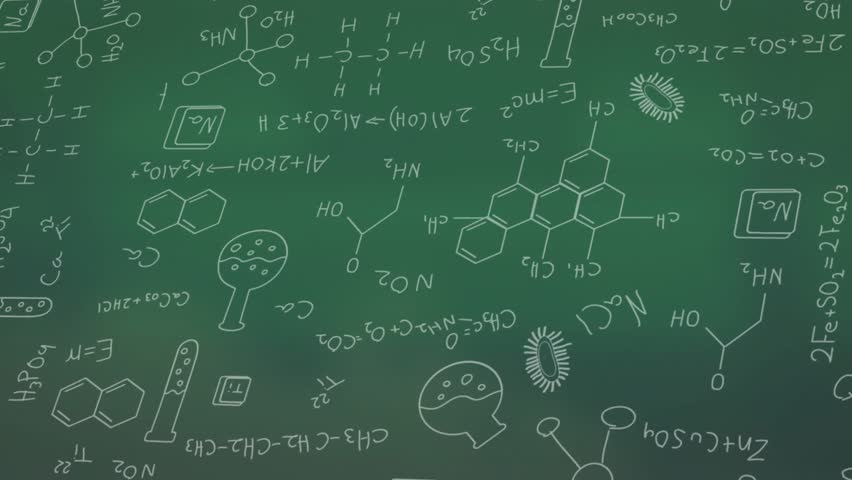 Small 3D red pin appearing on chalkboard initiating pins emerging, floating, forming centered row. Science, education, visualization, infographic, molecular, innovation, technology