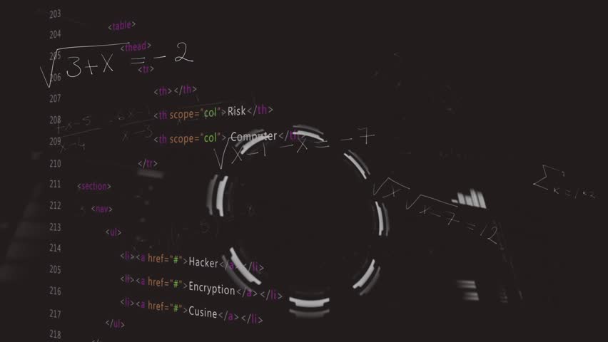 Starting dark code HUD forming rings spinning while DNA helix growing for security visualization. Cybersecurity, digital, futuristic, technology, data, encryption, protection - Powered by Shutterstock - Get 15% off with code: PIKWIZARD15