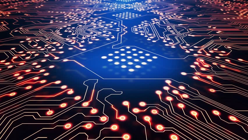 On startup circuit-board emerging under world map with nodes pulsing visualizing network flow. Technology, connectivity, innovation, digital, data, network, abstract - Powered by Shutterstock - Get 15% off with code: PIKWIZARD15