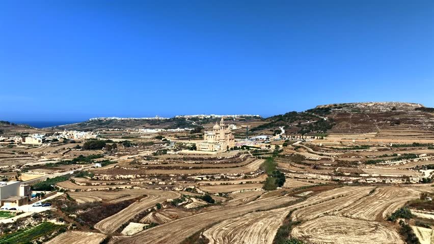 Malta, Gozo, Basilica of the National Shrine of the Blessed Virgin of Ta' Pinu. Original name is Bażilika Tal-Madonna Ta' Pinu Mill Gharb