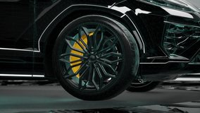 Automotive Design Wireframe And Render Of Luxury Car Wheel - Powered by Shutterstock - Get 15% off with code: PIKWIZARD15