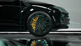 Automotive Design Wireframe And Render Of Luxury Car Wheel - Powered by Shutterstock - Get 15% off with code: PIKWIZARD15