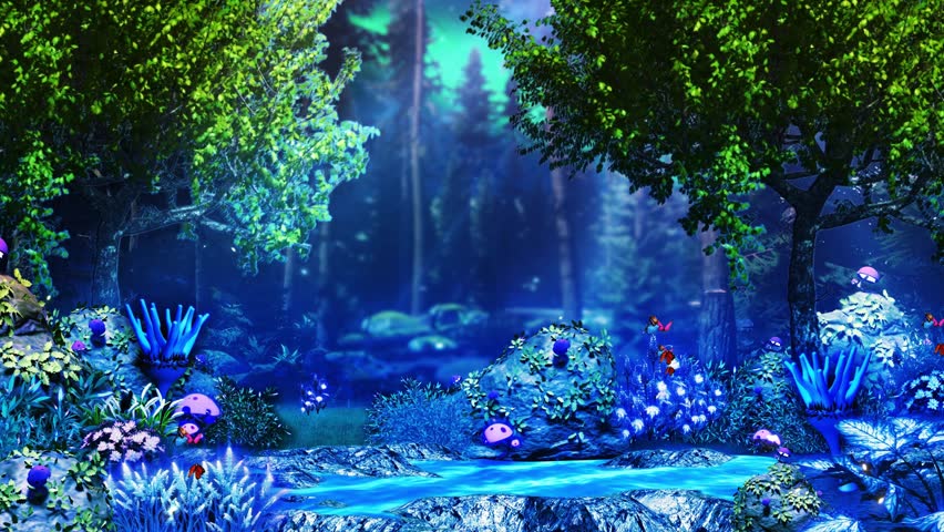 Cinematic animation of a deer wandering in a glowing mystical forest at night. Ideal for stage visuals, immersive installations, event backgrounds, concerts, and video mapping projections. - Powered by Shutterstock - Get 15% off with code: PIKWIZARD15