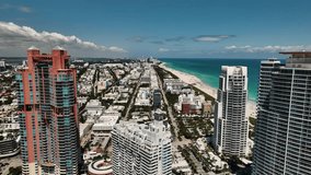 4K panoramic drone footage of Miami Beach skyline and ocean coastline, Florida, USA - Powered by Shutterstock - Get 15% off with code: PIKWIZARD15