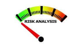 Speedometer in red color showing Needle of risk analysis on the medium in center, background. Low or medium risk in business backdrop concept - Powered by Shutterstock - Get 15% off with code: PIKWIZARD15