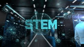 STEM. IT Administrator Activating Modern Data Center Server with Hologram. - Powered by Shutterstock - Get 15% off with code: PIKWIZARD15