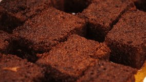 Close-up of freshly baked brownie, texture of chocolate cake. - Powered by Shutterstock - Get 15% off with code: PIKWIZARD15