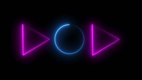 Pink and Blue Neon lights triangle and circle in motion Seamless VJ loop - Powered by Shutterstock - Get 15% off with code: PIKWIZARD15