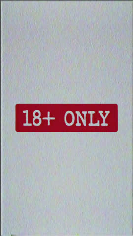 18+ Only Warning Animation. Content Restriction Alert in 4K. Animated warning message for mature audiences.