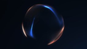 Minimal glowing gradient sphere with blue and orange highlights. Futuristic abstract orb animation with smooth particle wave energy. 4K loop. - Powered by Shutterstock - Get 15% off with code: PIKWIZARD15