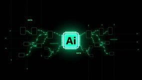 Ai data processing .Data visually depicts an intricate network of glowing lines and particles, the vast flow of information, complex data processing, and interconnected systems in a modern, 4k - Powered by Shutterstock - Get 15% off with code: PIKWIZARD15