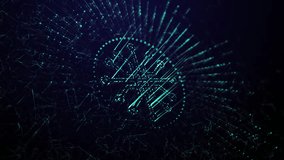 Futuristic computer network background with glowing matrix code for digital and technology themes 3d render. 3D Illustration - Powered by Shutterstock - Get 15% off with code: PIKWIZARD15