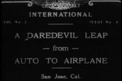 1910s - A daredevil leaps from a car to an airplane in this 1923 stunt.