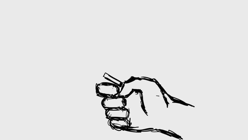 2d Animation cartoon character of a hand doing a coin flip or toss flipping coin with heads or tails on white, black and green screen in 4k ultra-high-definition.
