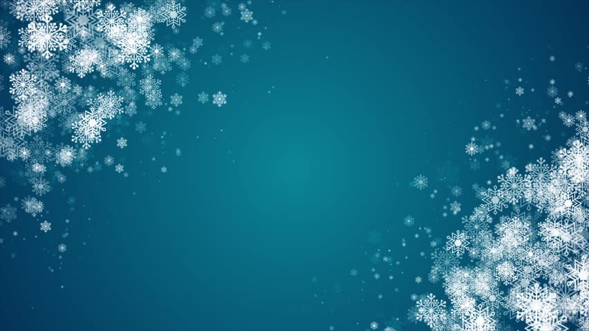 Christmas Snowflakes Frame. Blue Christmas Decoration Snowflakes Falling Background. Christmas Snowfall Background. Seamless Loop Ultra HD 4k - Powered by Shutterstock - Get 15% off with code: PIKWIZARD15