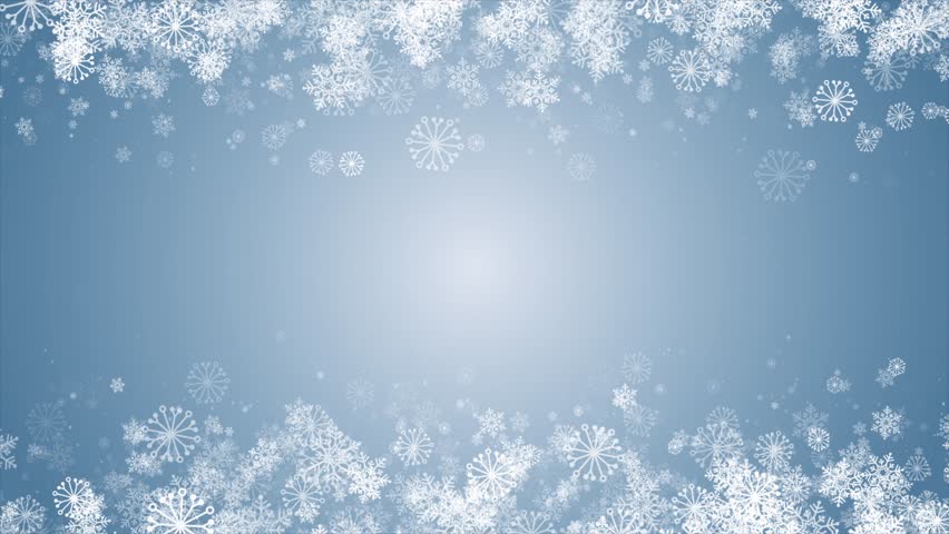 Christmas Snowflakes Frame. Blue Christmas Festive Background. Christmas Snowfall Background. Seamless Loop Ultra HD 4k - Powered by Shutterstock - Get 15% off with code: PIKWIZARD15