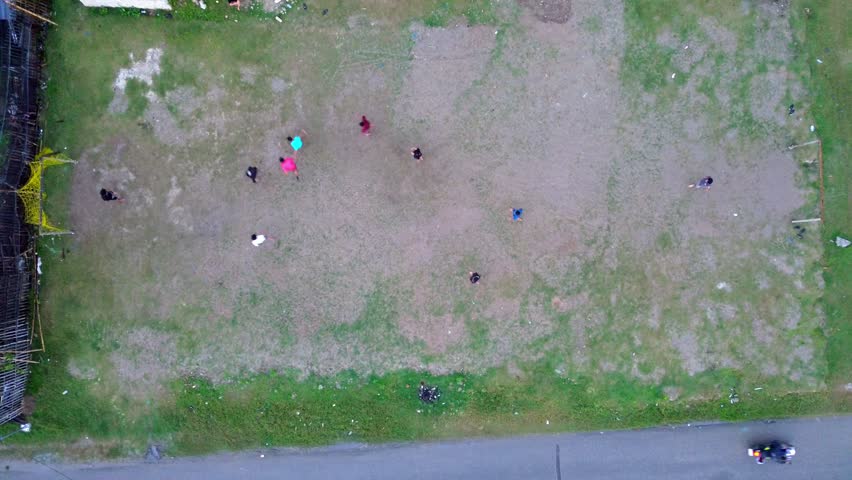 Aerial View of People Playing Soccer