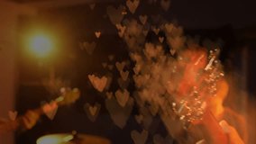 Cam pulling back showing bassist plucking, player strumming in rehearsal as hearts and smoke swirl. Music, performance, live, stage, emotion, passionate, melody - Powered by Shutterstock - Get 15% off with code: PIKWIZARD15