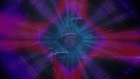 Converging vivid beams starting luminescent line pulsing into rotating diamond revealing DISEASE. Abstract, digital, futuristic, geometric, vibrant, technology, sci-fi - Powered by Shutterstock - Get 15% off with code: PIKWIZARD15