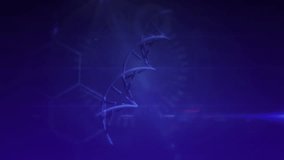 Chemical outlines initiating 3D DNA helix emerging while teal reticle scanning strand for analysis. Futuristic, biotech, visualization, technology, innovation, scientific, digitalart - Powered by Shutterstock - Get 15% off with code: PIKWIZARD15