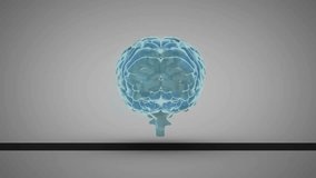 On code scrolling, turquoise 3D brain rotating while glitch bar animating neural data visualization. Neural, technology, digital, data, artificial, innovation, futuristic - Powered by Shutterstock - Get 15% off with code: PIKWIZARD15