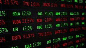 Ticker appearing then hands lifting brain over ticker while percentages cycling visualizing trends. Neuroscience, technology, data visualization, innovation, digital interface, medical, futuristic - Powered by Shutterstock - Get 15% off with code: PIKWIZARD15