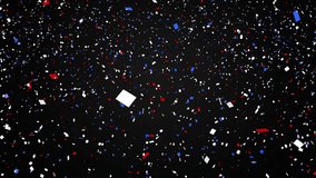 Confetti falling against black hands raising glass bulb with Earth rotating receding showing unity. Celebration, unity, hope, innovation, environmental, global, optimism - Powered by Shutterstock - Get 15% off with code: PIKWIZARD15