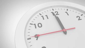 Red second hand ticking driving colored icons fading, pulsing on clock face, visualizing data flow. Technology, data, connectivity, interface, digital, network, communication - Powered by Shutterstock - Get 15% off with code: PIKWIZARD15