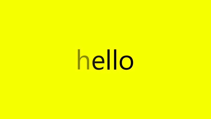 Animated Hello to Bye Looping Text – Minimal Kinetic Typography Motion Design, Creative Text Animation for Intros and Outros