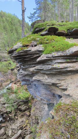 Waterfall in the wild nature of northern Norway