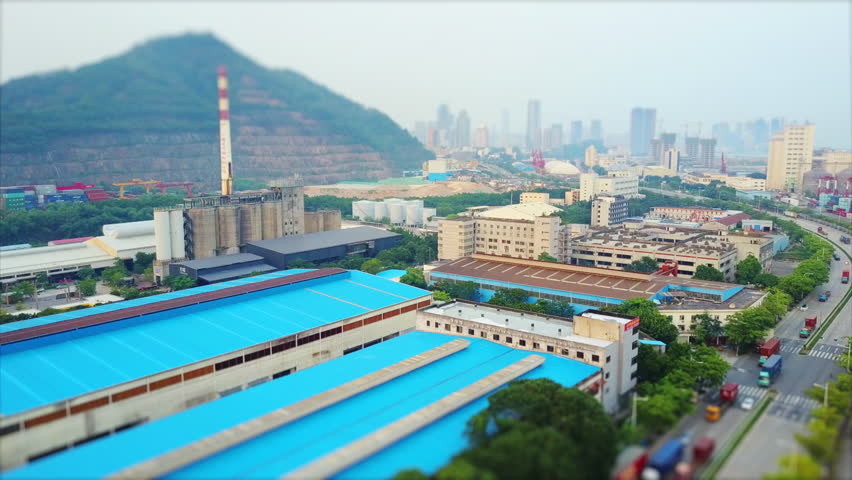 day time shenzhen famous container port area aerial panorama 4k china
