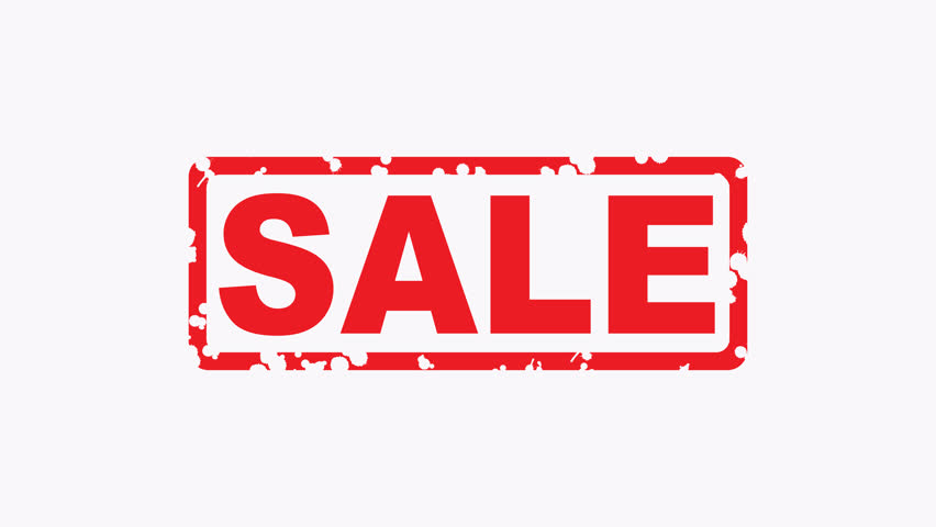 Red rubber stamp effect with the word sale, ideal for advertising discounts, promotions, marketing materials, and festive designs.
